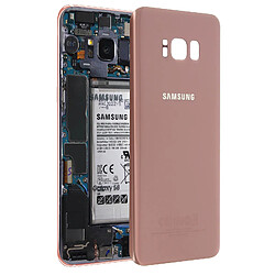 Cache Batterie Galaxy S8 Original Samsung Vitre Arrière rose