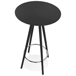 Acheter Alterego Table haute / Mange-debout rond 'GALA' design en bois noir