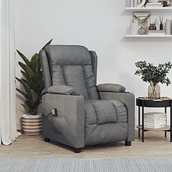 vidaXL Fauteuil de massage Gris foncé Tissu