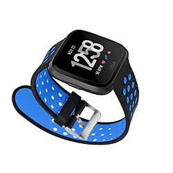 Avis Wewoo Pour Fitbit Versa Simple Bracelet De Montre En Silicone Noir + Bleu