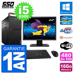 PC Tour Lenovo M700 Ecran 22" Intel i5-6500 RAM 16Go SSD 480Go Windows 10 Wifi · Occasion 