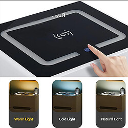 Avis Meubler Design Table De Chevet Avec Fonction De Chargement Sans Fil, Led 3 Couleurs, 2 Tiroirs, Ultime