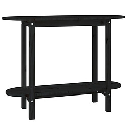 Maison Chic Table console | Meuble d'entrée | Table d'appoint Noir 110x40x80 cm Bois massif de pin -GKD72207