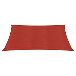 vidaXL Voile d'ombrage 160 g/m² Rouge 2,5x2,5 m PEHD