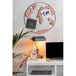 Pt' Mappemonde en métal avec magnets World Map rose clair.