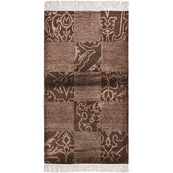 Vidal Tapis de laine 155x84 brun Darya