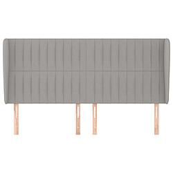 Avis Maison Chic Tête de lit scandinave avec oreilles,meuble de chambre Gris clair 163x23x118/128 cm Tissu -MN94392