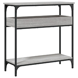 Maison Chic Table console | Meuble d'entrée | Table d'appoint avec étagère sonoma gris 75x29x75 cm -GKD84721