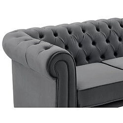 Acheter Vente-Unique Canapé 2 places en velours anthracite CHESTERFIELD