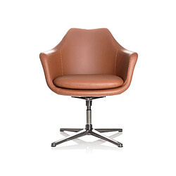 Chaise de bureau / chaise lounge ARTEMIA simili cuir marron hjh OFFICE