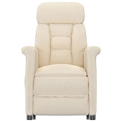 Avis vidaXL Fauteuil inclinable de massage électrique Beige Microfibre