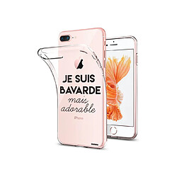 Coque iPhone 7 Plus / 8 Plus souple transparente Bavarde Mais Adorable Motif Ecriture Tendance Evetane.