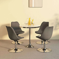 Maison Chic Lot de 4 Chaises pivotantes à manger,Chaises à manger,Chaises de cuisine salon Gris foncé Tissu -MN23674