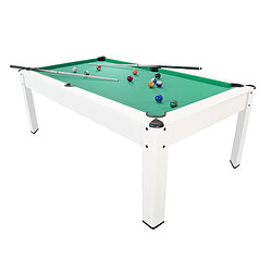 Play4Fun Billard Américain HARMONY 6Ft - 206,5 x 116,5 x 80 cm avec accessoires - Couleur Ivoire 