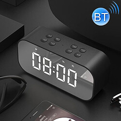 Wewoo Mini enceinte Bluetooth Réveil LED haut-parleur de carte sans fil 5.0 avec horloge numérique miroir (Noir) 