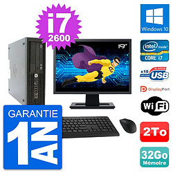 PC HP Z210 SFF Ecran 19" Intel Core i7-2600 RAM 32Go Disque 2To Windows 10 Wifi · Occasion 