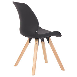 Avis Decoshop26 Lot de 2 chaises de salle à manger en synthétique noir style scandinave pieds bois CDS101135