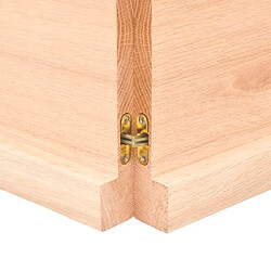 Avis vidaXL Étagère murale 120x30x(2-4) cm bois de chêne massif non traité