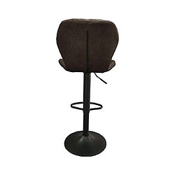 Mes Lot de 2 chaises de bar vintage 48x52x90 cm marron foncé pas cher