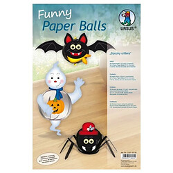 Ursus 23310099 Funny Paper Balls Spooky Critters Lot de 30 Rouleaux de Papier pré-perforé Multicolore