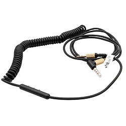 vhbw Câble audio AUX compatible avec Marshall Kilburn, Kilburn 2 casque - Avec prise jack 3,5 mm, 150 - 230 cm, or / noir