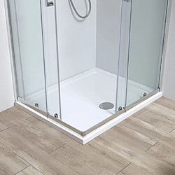 Kiamami Valentina CABINE DE DOUCHE D'ANGLE EXTENSIBLE DE 70-80X90-100 CM VERRE 4 MM | LEO