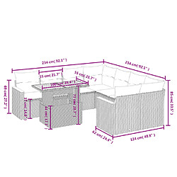 Avis vidaXL Salon de jardin 9 pcs avec coussins noir résine tressée