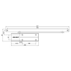 Vachette Ferme-porte complet bras à glissière DC170 force 3 noir