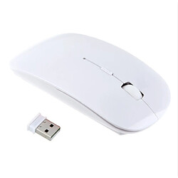 Shot Souris pour PC ORDISSIMO USB Sans Fil Ultra Plate Universelle Capteur Optique 3 Boutons Ordinateur (BLANC)