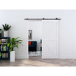 Secury-T Rail porte coulissante apparent jusqu'à 100 kg - inox 304 - noir 