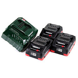 Metabo Basis Set 18V - 3x Batteries LiHD 4,0Ah + Chargeur ASC 55 ( 685132000 ) + Insert Metabo Metaloc pour kit de base LiHD