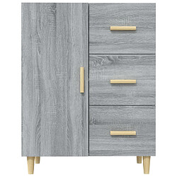 Acheter vidaXL Buffet sonoma gris 69,5x34x90 cm bois d'ingénierie