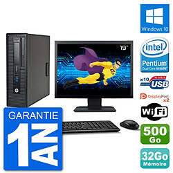 PC HP 800 G1 Ecran 19" Intel G3220 RAM 32Go Disque 500Go Windows 10 Wifi · Occasion 