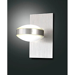 Lumière Applique murale LED Up & Down en verre nickel satiné