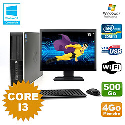 Lot PC HP Compaq 6200 Pro SFF Core i3 3.1GHz 4Go 500Go DVD WIFI W7 + Ecran 19 · Occasion 