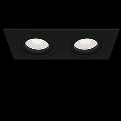 MAYTONI Encastré Twin Square Downlight Noir, 2 Lumières, GU10