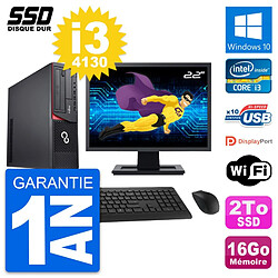 PC Fujitsu E920 DT Ecran 22" Intel Core i3-4130 RAM 16Go SSD 2To Windows 10 Wifi · Occasion 