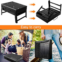 Avis Euro Mega Grill Barbecue Pliable au Charbon de Bois en Acier Inoxydable BBQ pour Jardin Terrasse Pique-Nique Camping Voyage (36 x 29 x 7.5 cm)