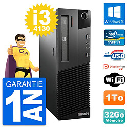 PC Lenovo ThinkCentre M93p SFF Intel i3-4130 RAM 32Go Disque 1To Windows 10 Wifi