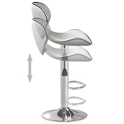 vidaXL Tabouret de bar Blanc Similicuir pas cher