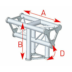 57ASD34 / Angle 3 départs 90° vertical lg 0m40 x 0m55 ASD