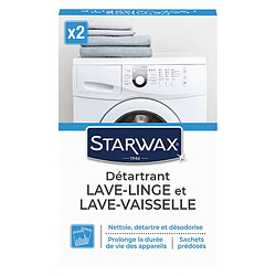 Nettoyant détartant STARWAX linge et lave-vaiselle 2x75g 