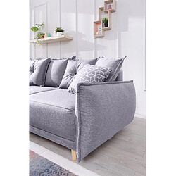 Bestmobilier Lena - canapé d'angle réversible convertible - 4 places - style scandinave pas cher