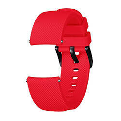 Wewoo Bracelet pour montre connectée Dragonne de Crazy Horse Texture en Silicone la version 20mm Huami Amazfit Bip Lite Rouge