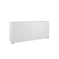 Mes Buffet 3 portes 3 tiroirs 178,5x40x80 cm blanc - MITZ 