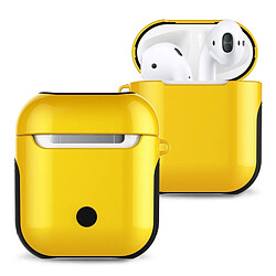 Wewoo Coque Protection Etui vernis pour ecouteurs Bluetooth Sac de rangement anti-perte pour AirPods (Jaune)