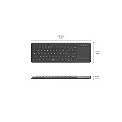 Avis Clavier sans fil pour smart Tv - MOBILITY - Noir - Azerty