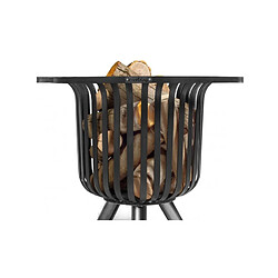 Farm-Mdlt Chauffe terrasse, braséro en acier noir VERONA Ø 60 cm - Sans