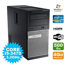 PC Tour DELL Optiplex 3010 MT Intel I5-3470 Graveur 4Go 500Go HDMI Wifi W7 · Occasion 