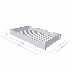 Avis Youdoit Tiroir de lit 90 x 160 BUDDY - vert sauge